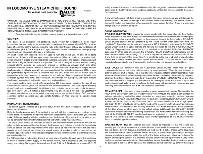 DALLEE ELECTRONICS Speakers manual&nbsp;