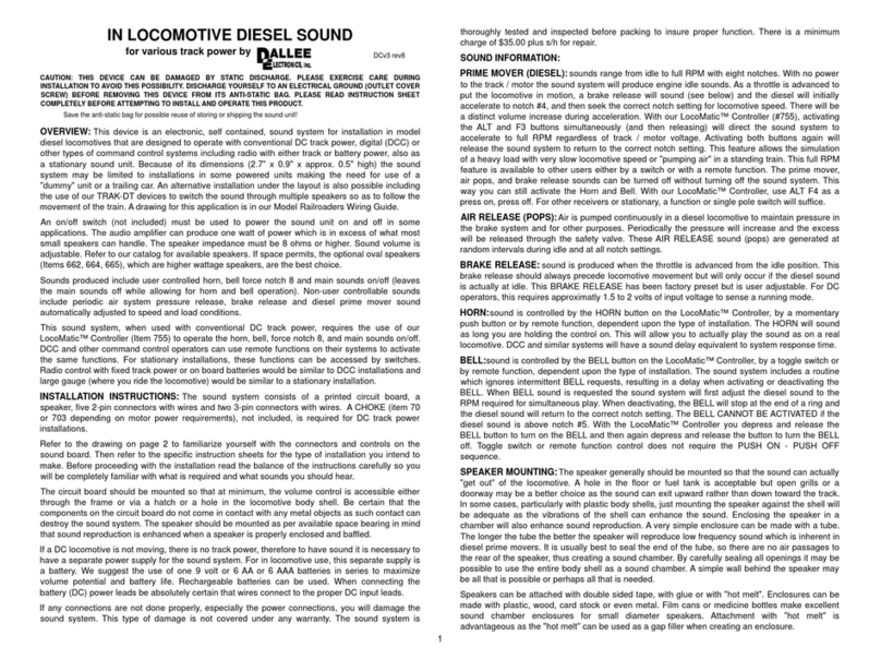 DALLEE ELECTRONICS Speakers manual&nbsp;