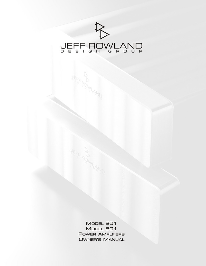 JEFF ROWLAND 501 User manual