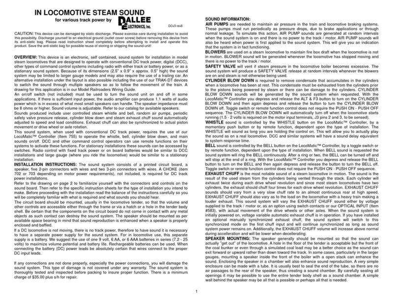 DALLEE ELECTRONICS Speakers manual&nbsp;
