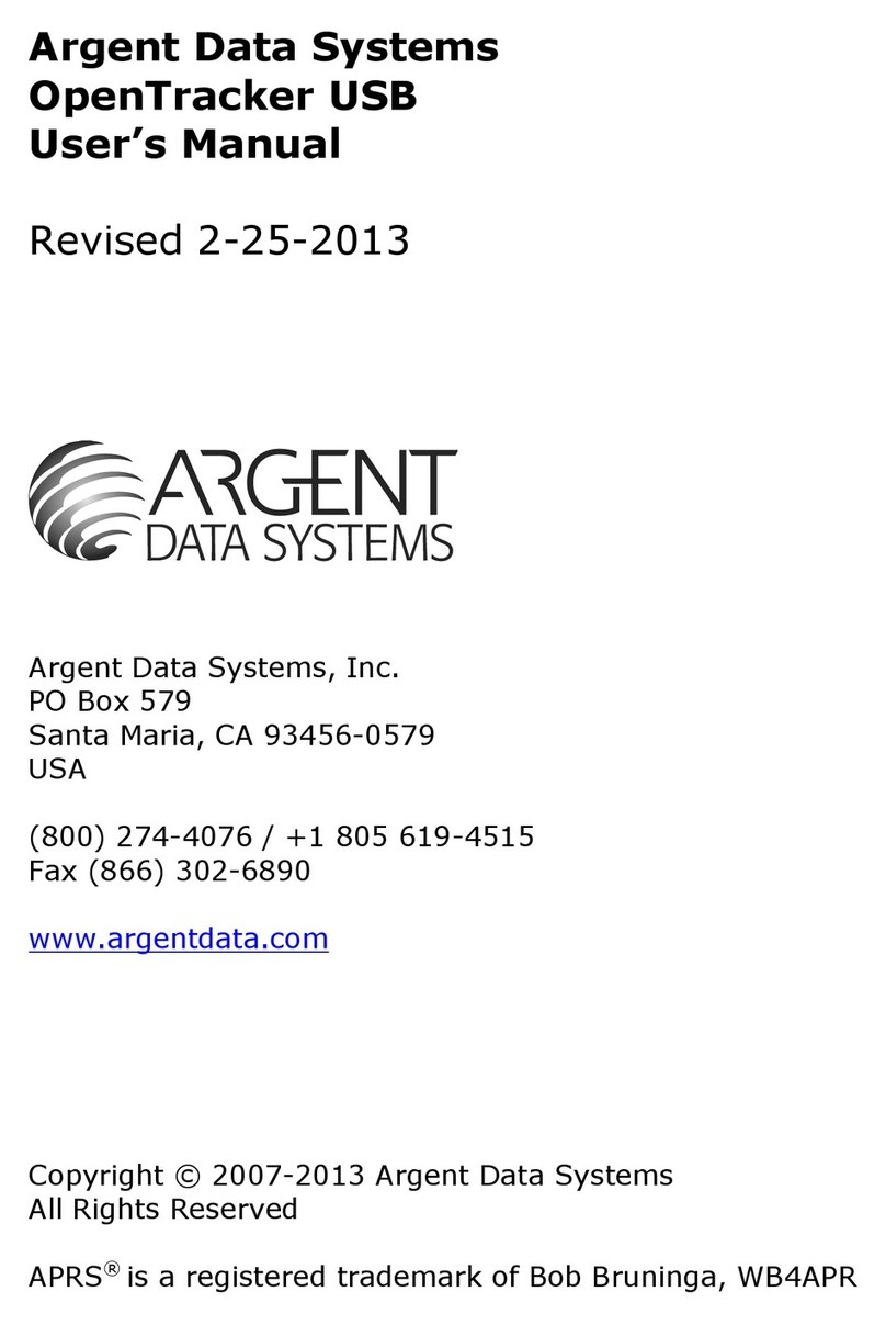 Argent Data Systems OpenTracker USB User manual