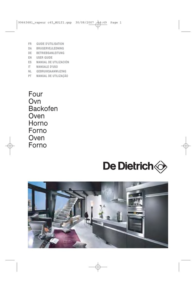 DeDietrich Oven user guide