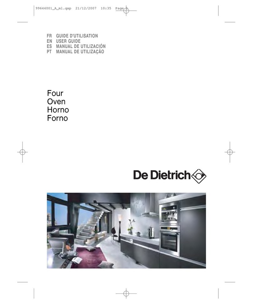 DeDietrich Oven user guide