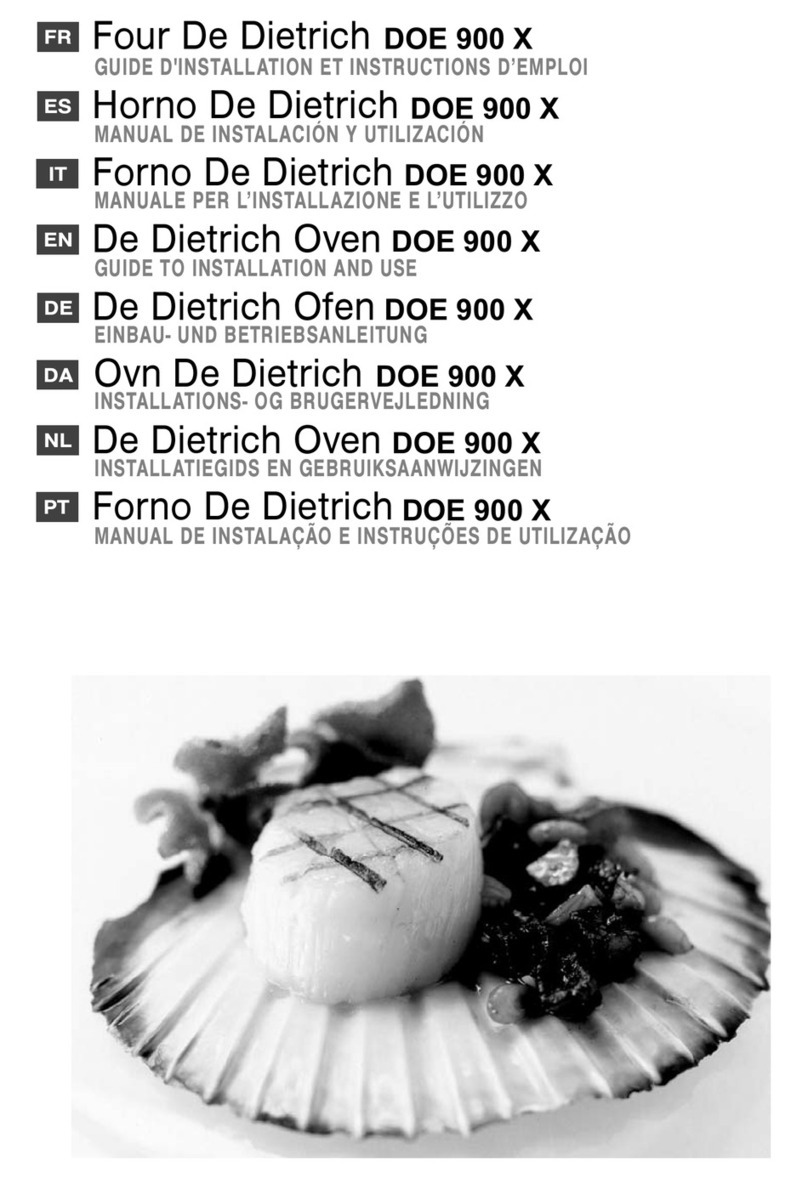 DeDietrich DOE 900 X Quick start guide