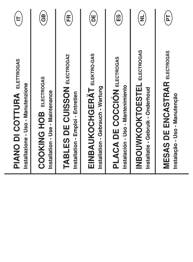 DeDietrich Cooking hob Specification sheet