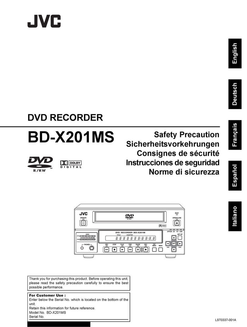 JVC BD-X201MS Installation instructions