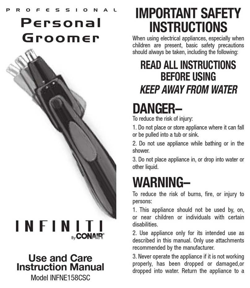 Conair INFNE158CSC instruction manual