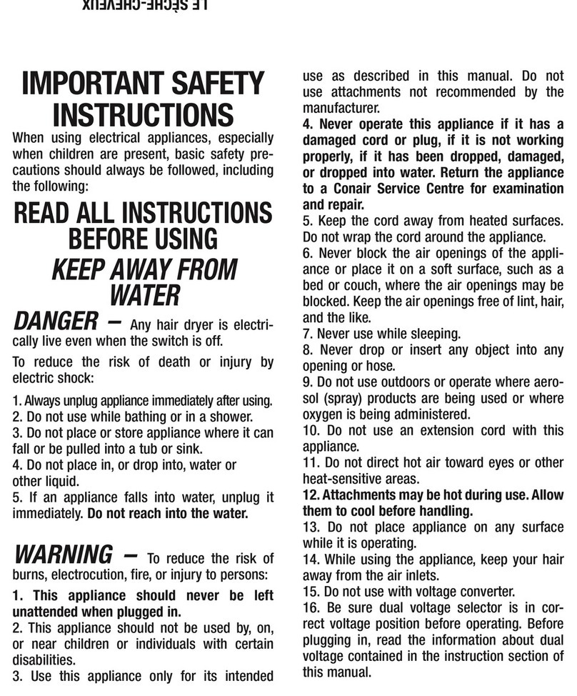 Conair 157RIDC User manual