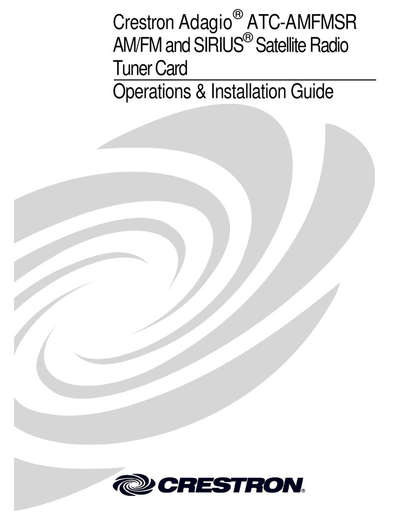 Crestron Adagio ATC-AMFMSR How to use
