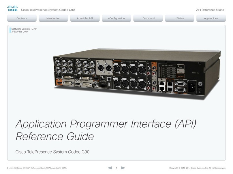 Cisco TelePresence System Codec C90 User manual