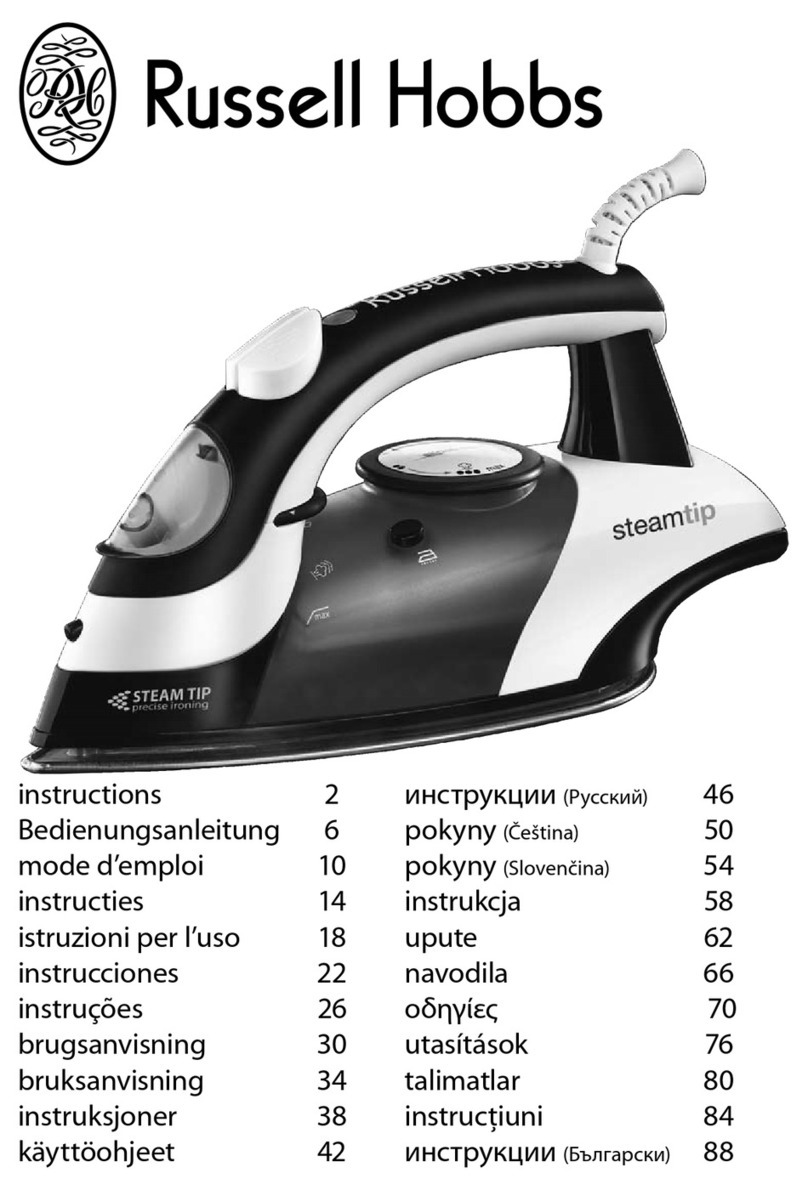 Russell Hobbs Steam Iron instructions