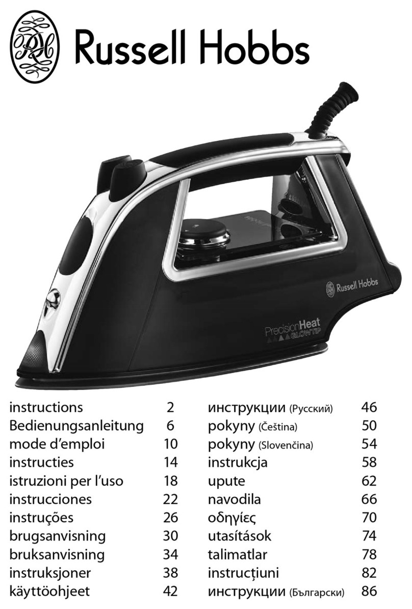 Russell Hobbs Steam Iron instructions