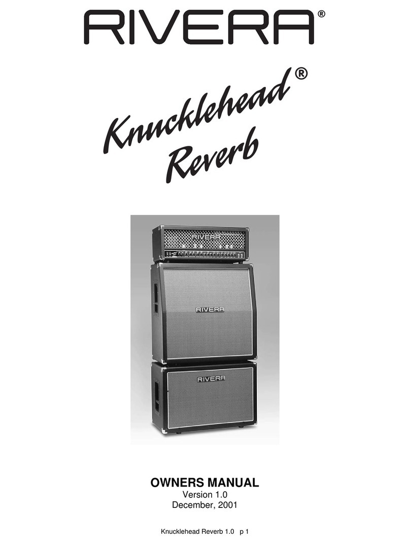 Rivera Knucklehead Reverb KR 100 T owner's manual