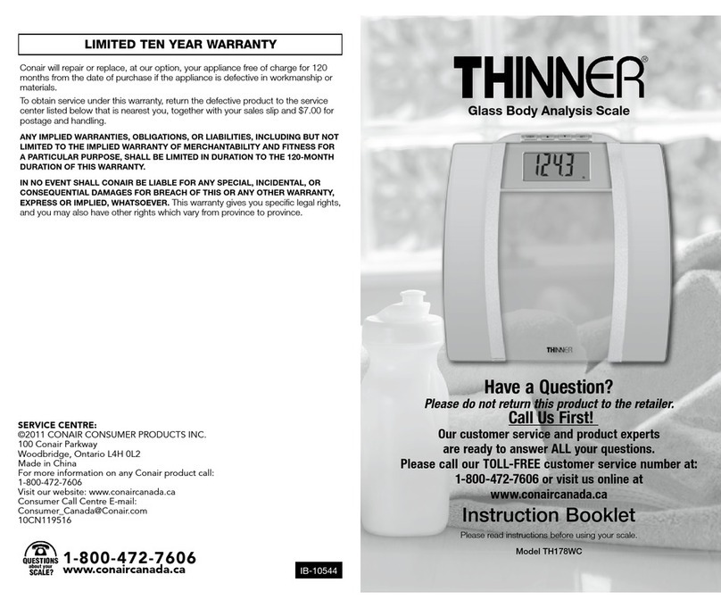 thinner TH178WC User manual