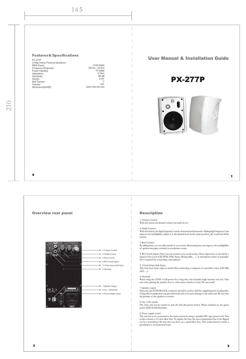 Pure Acoustics PX-277P User manual & installation guide