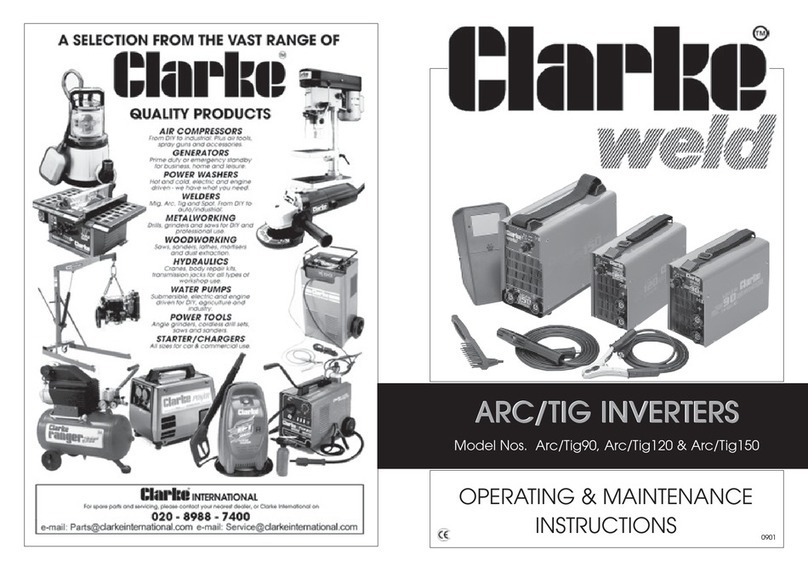 Clarke Arc/Tig90 Installation and operation manual
