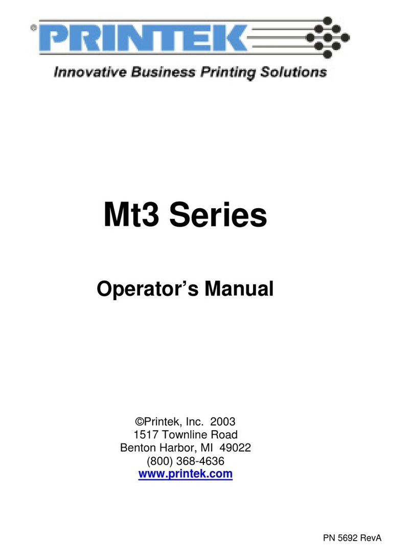 Printek Mt3 Series User manual