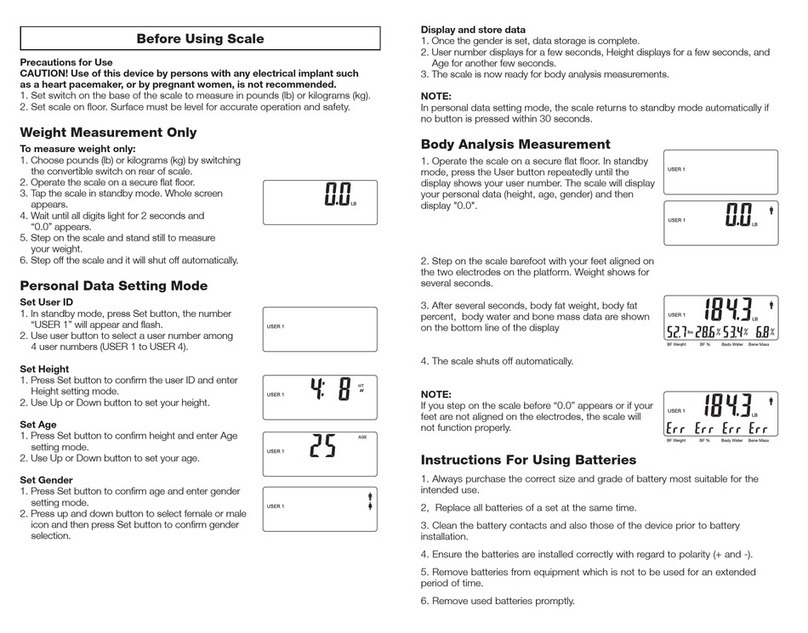 Weight Watchers WW54C Instructions for use