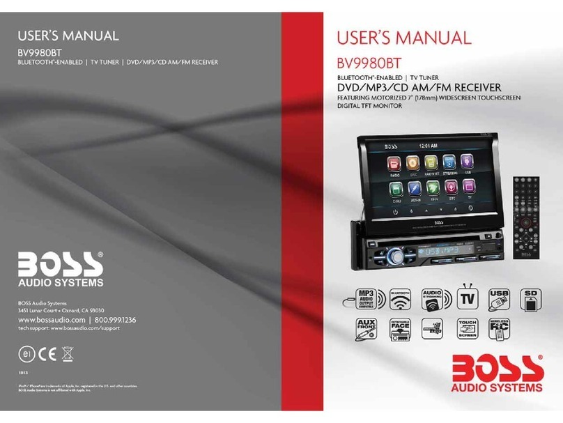 Boss Audio Systems BV9980BT User manual Boss Audio Systems BV9980BT User manual