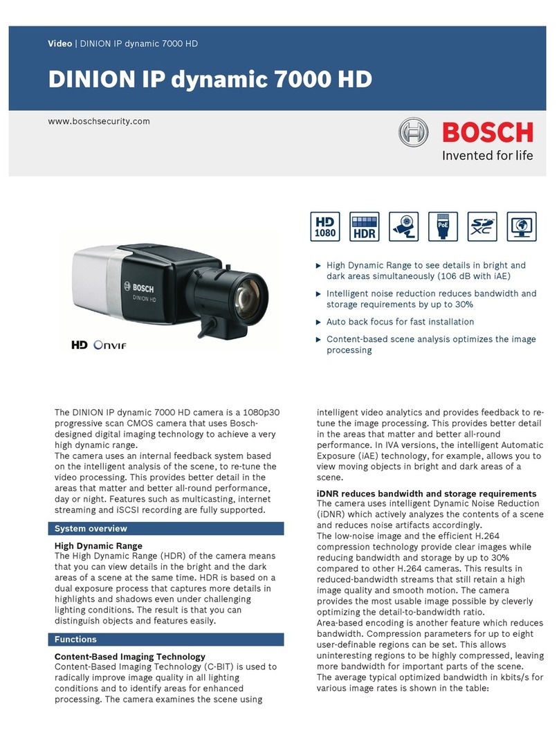 Bosch DINION IP starlight 7000 HD User manual Bosch DINION IP starlight 7000 HD User manual