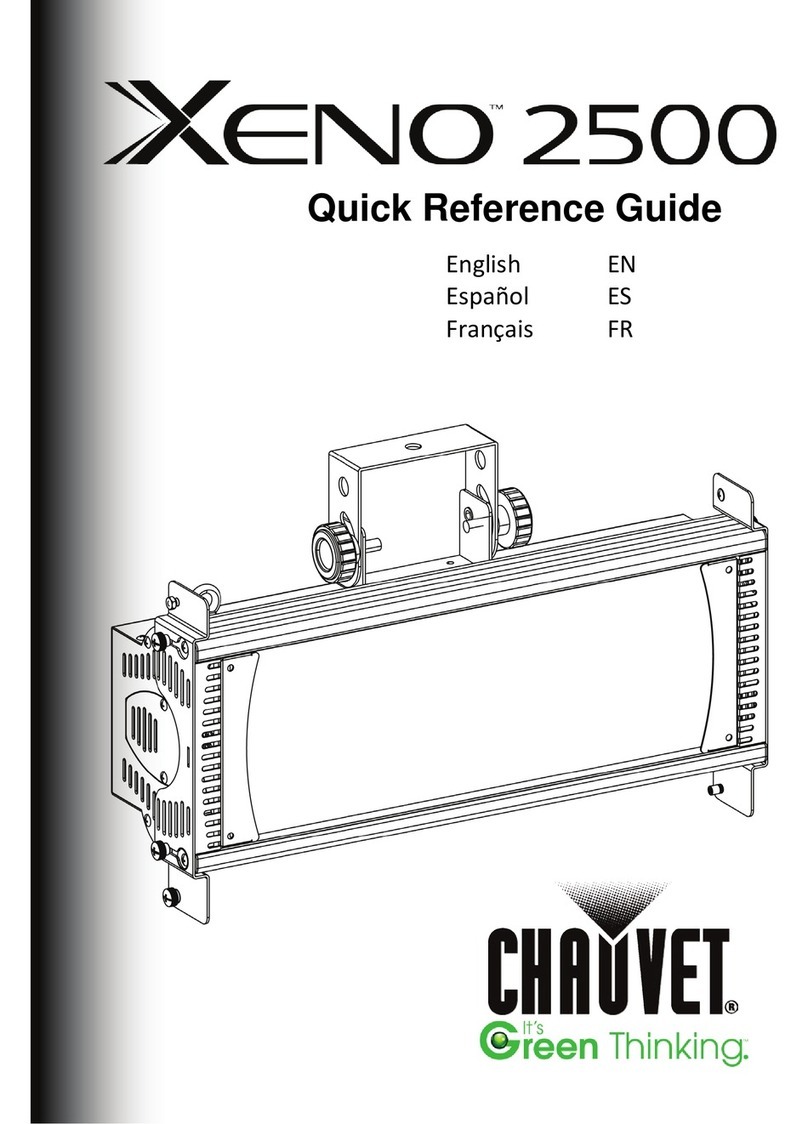 Chauvet Xeno 2500 Quick reference guide Chauvet Xeno 2500 Quick reference guide