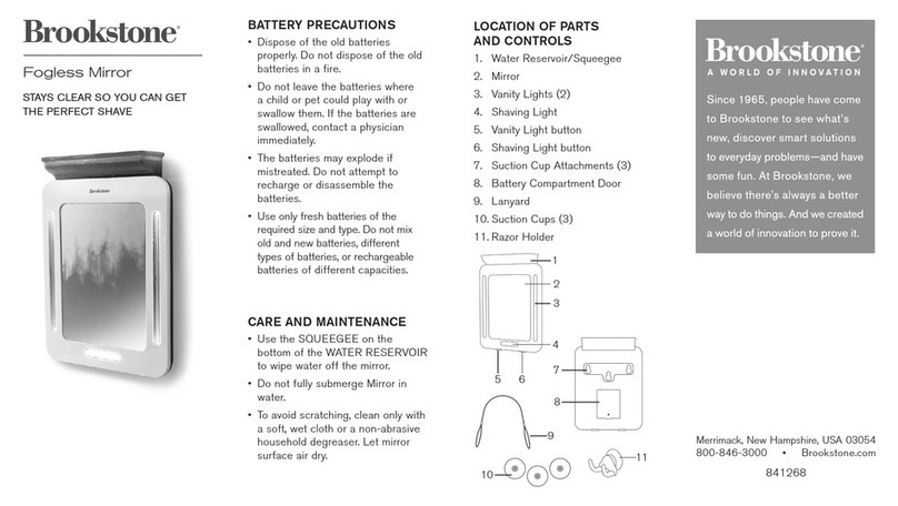 Brookstone Fogless Mirror instructions