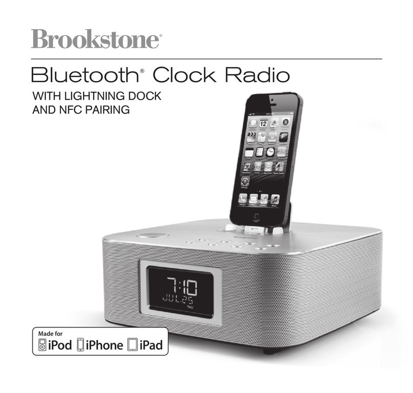 Brookstone Bluetooth Clock Radio User manual