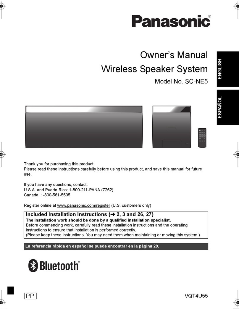 Panasonic SC-NE5 User manual Panasonic SC-NE5 User manual