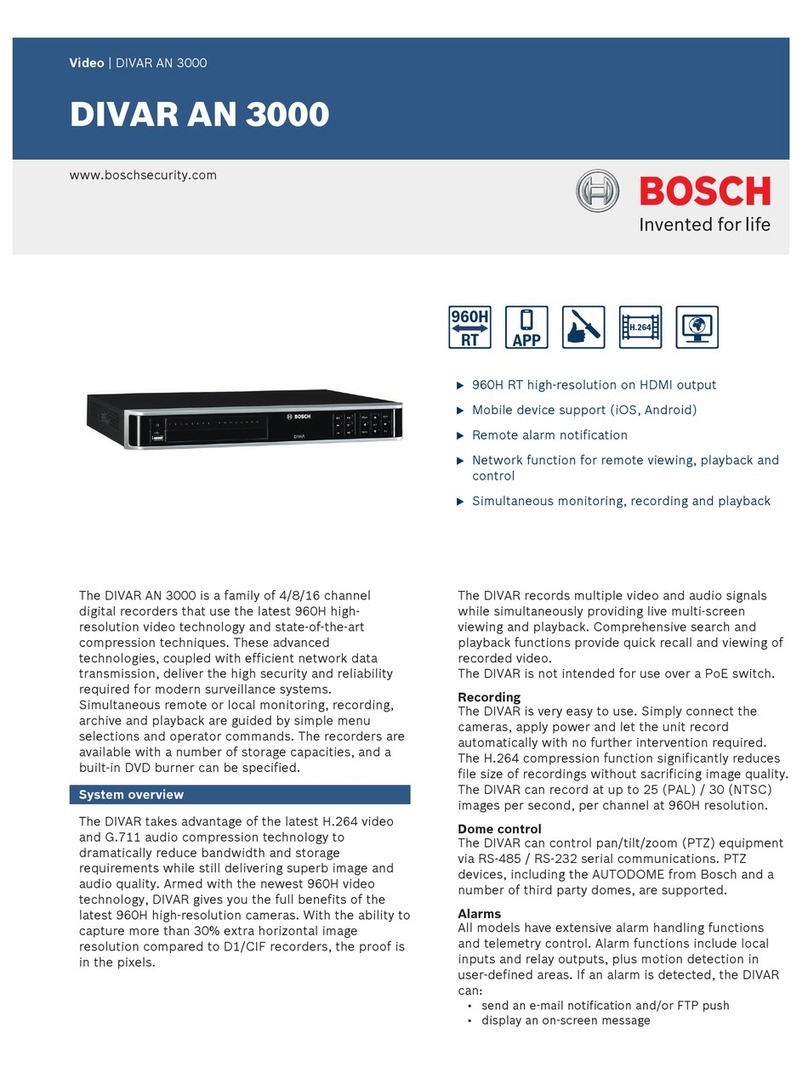 Bosch DIVAR AN 3000 User manual
