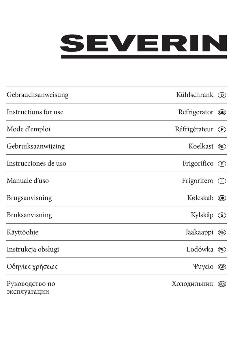 SEVERIN REFRIGERATOR User manual SEVERIN REFRIGERATOR User manual