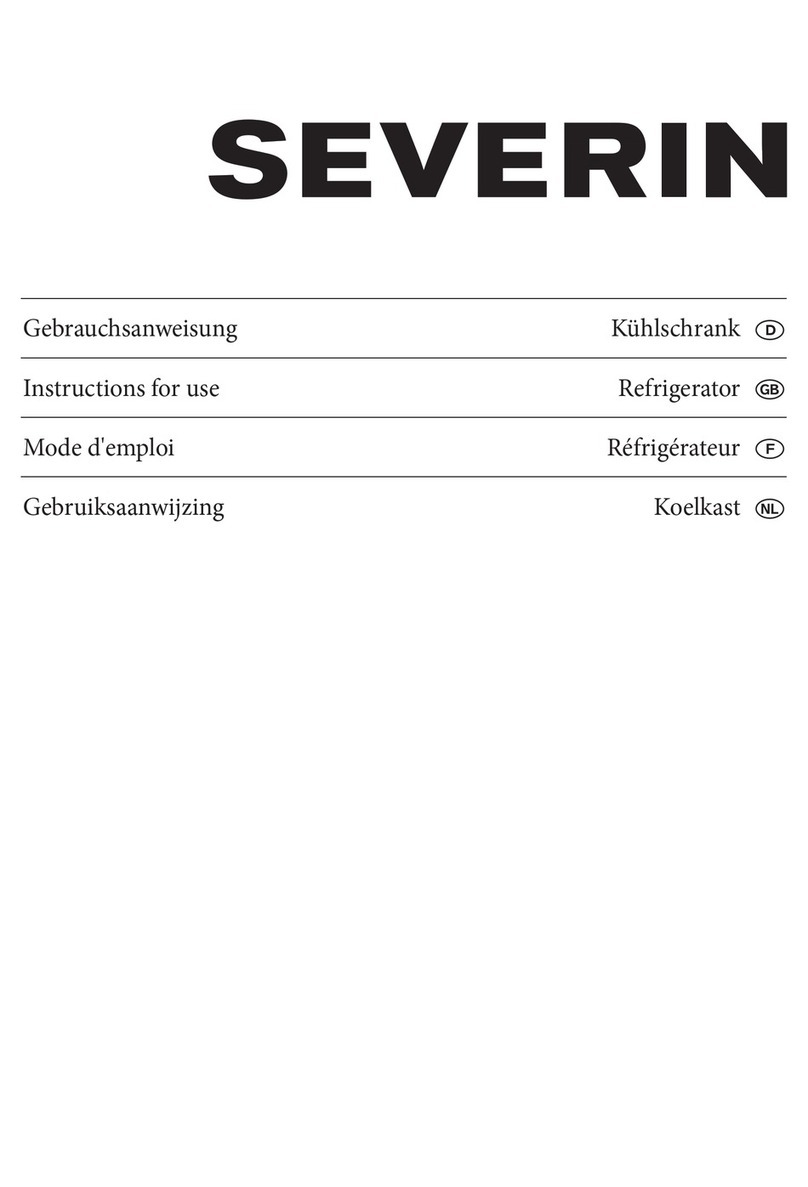 SEVERIN REFRIGERATOR User manual
