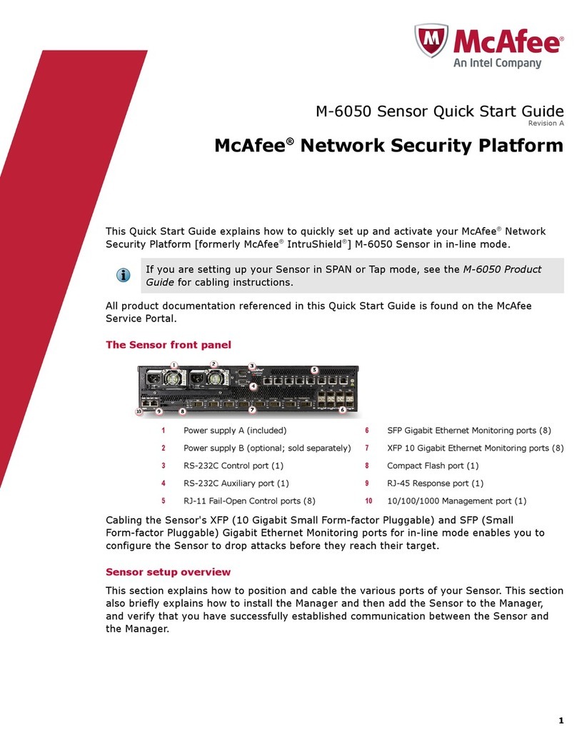McAfee IFO-M65K-ISAA - Network Security Platform M-6050... User manual McAfee IFO-M65K-ISAA - Network Security Platform M-6050... User manual