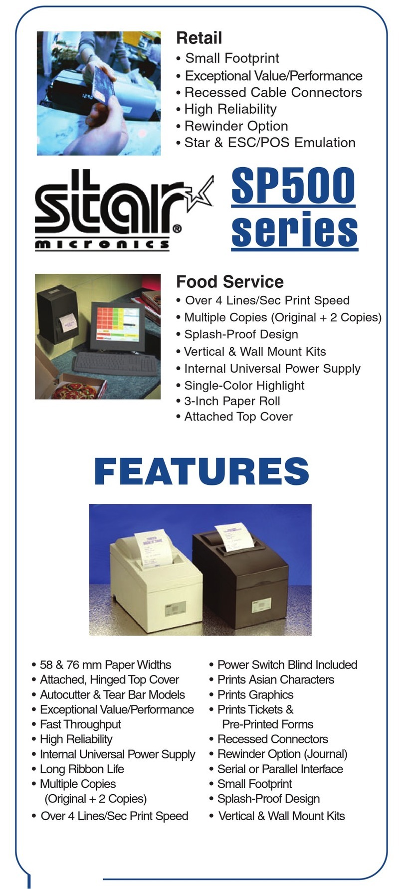 Star Micronics SP500 Series Owner's manual