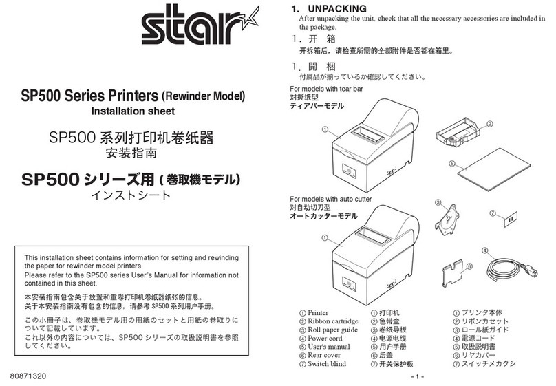 Star Micronics SP500 Series Assembly instructions