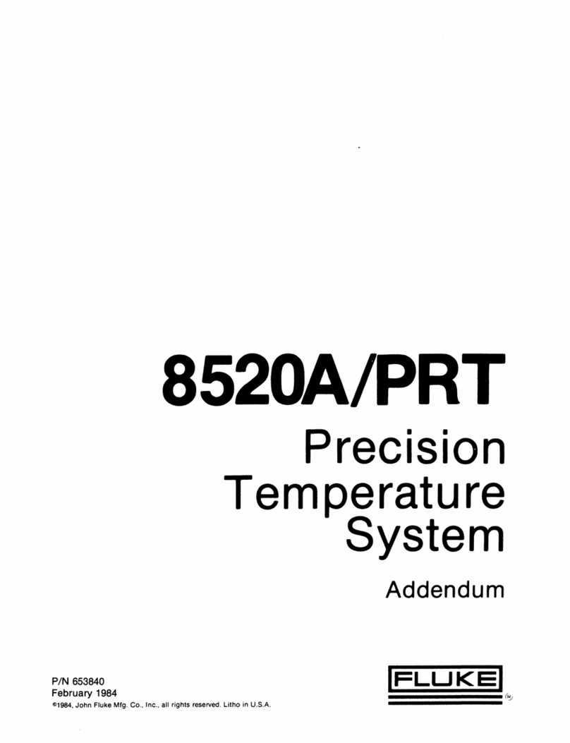 Fluke 8520A/PRT User manual