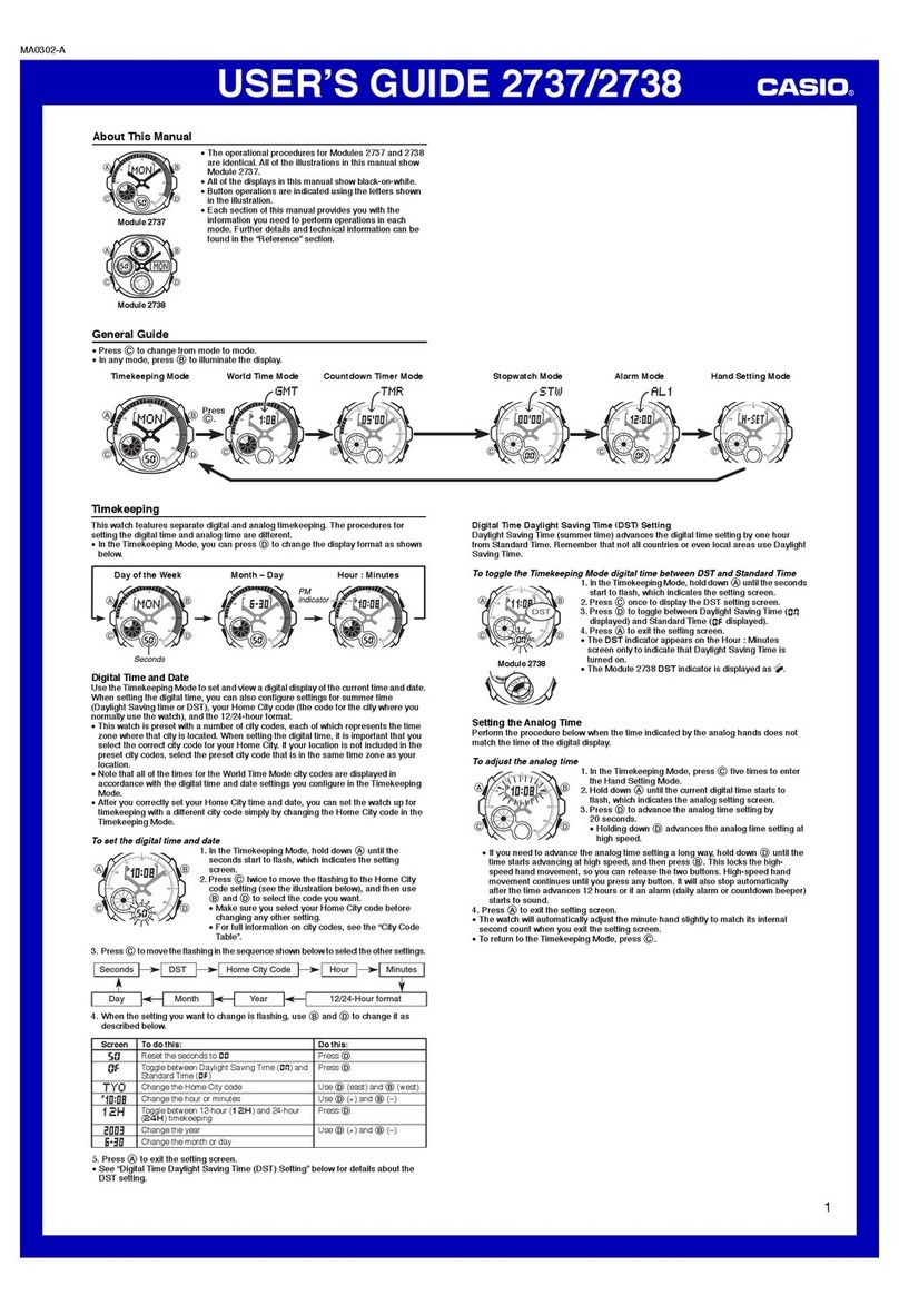 Casio 2737 User manual
