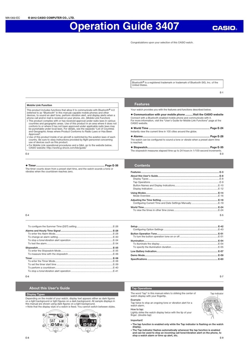 Casio 3407 User manual
