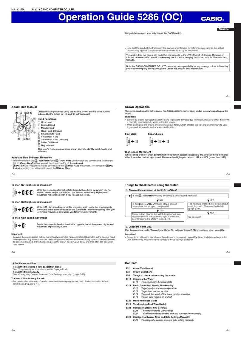 Casio 5286 User manual