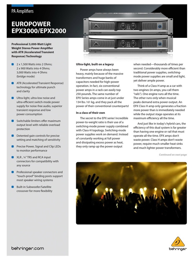 Behringer EUROPOWER EPX2000 User manual