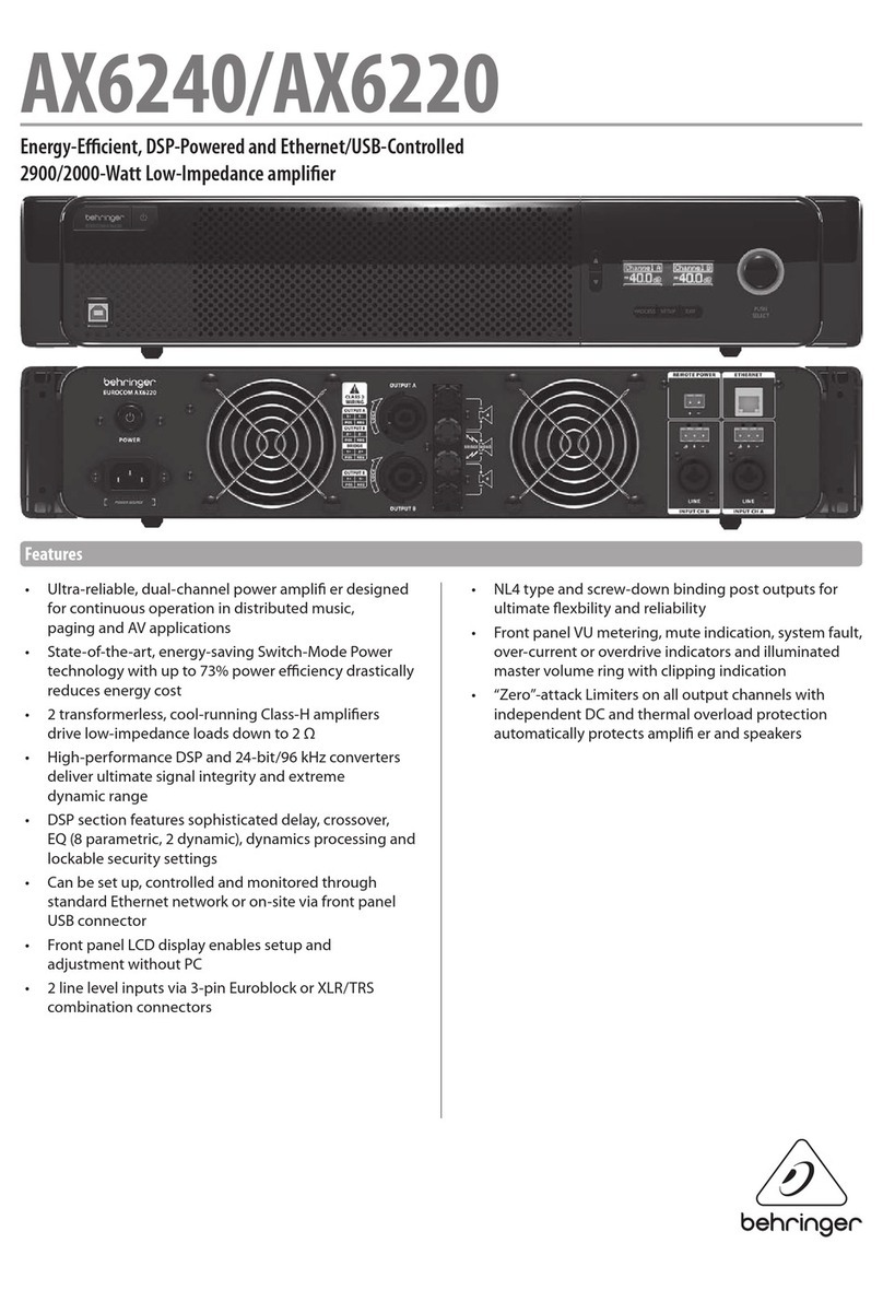 Behringer EUROCOM AX6220 User manual