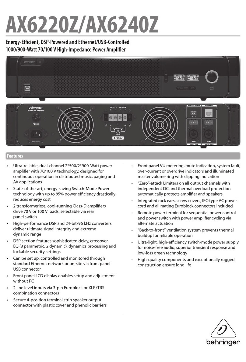 Behringer EUROCOM AX6220Z User manual