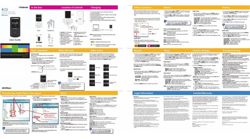 Polaroid PMP182BK user manual