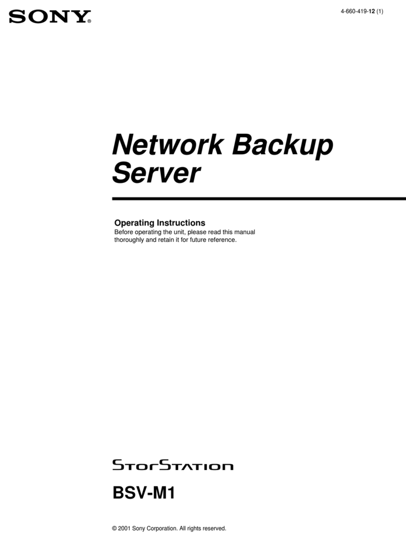 Sony BSV-M1 - StorStation NAS Server User manual