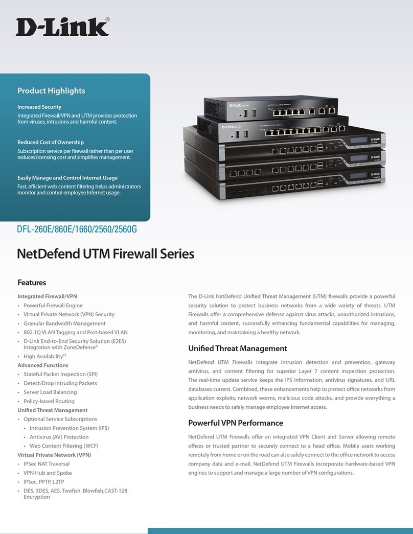 D-Link NetDefend DFL-260E User manual D-Link NetDefend DFL-260E User manual