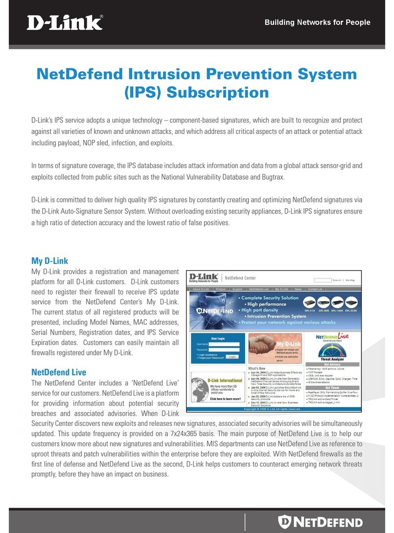 D-Link NetDefend DFL-800 User manual D-Link NetDefend DFL-800 User manual