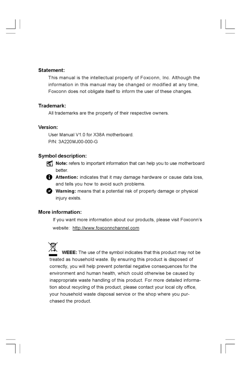 Foxconn X38A User manual