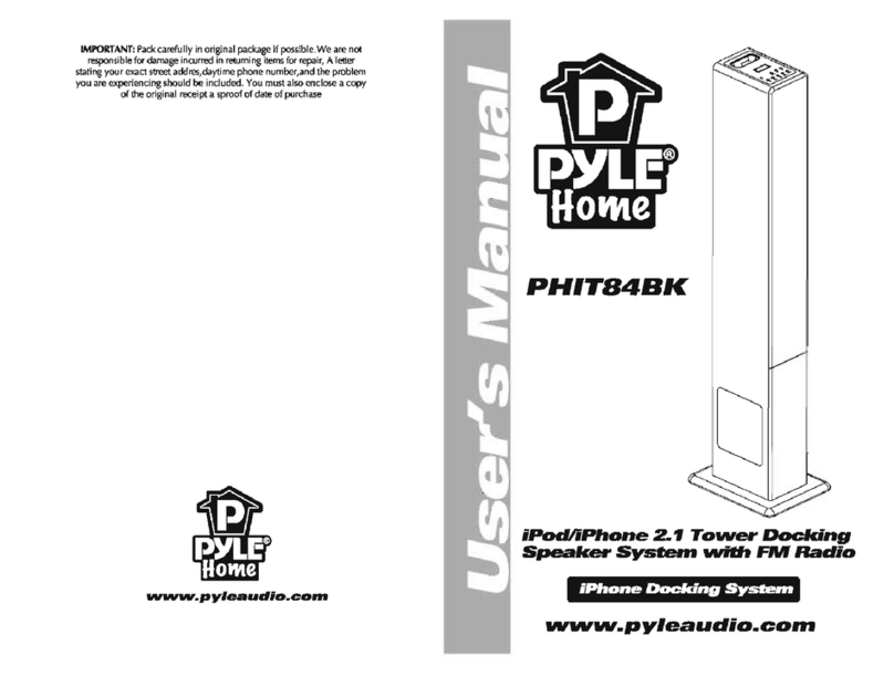 Pyle PHIT84BK User manual
