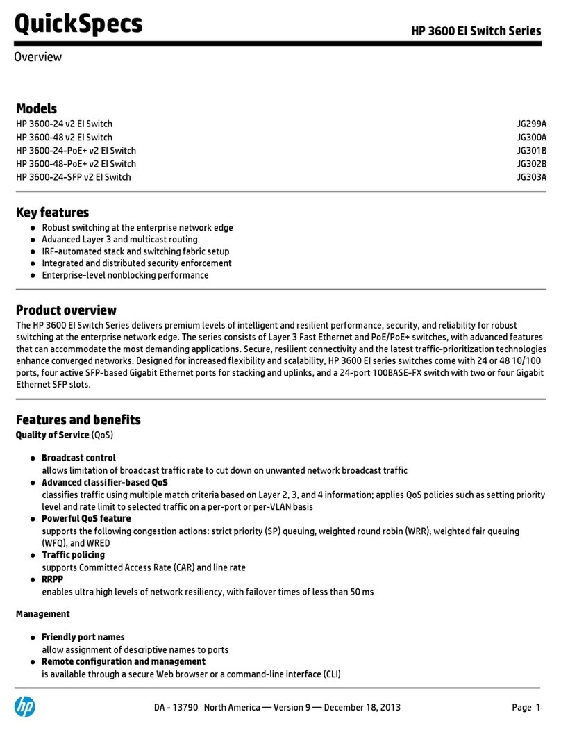 HP 3600 EI series Specifications