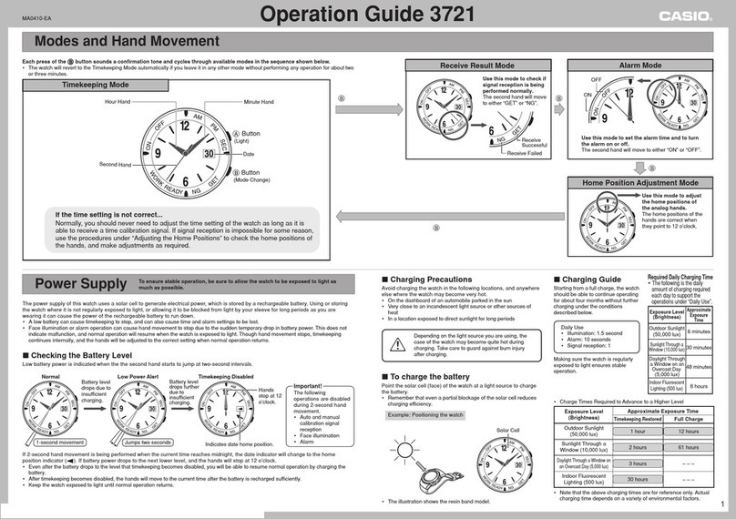 Casio 3721 Operation guide