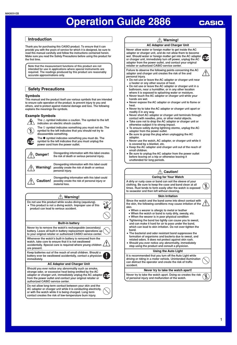 Casio 2886 Operation guide